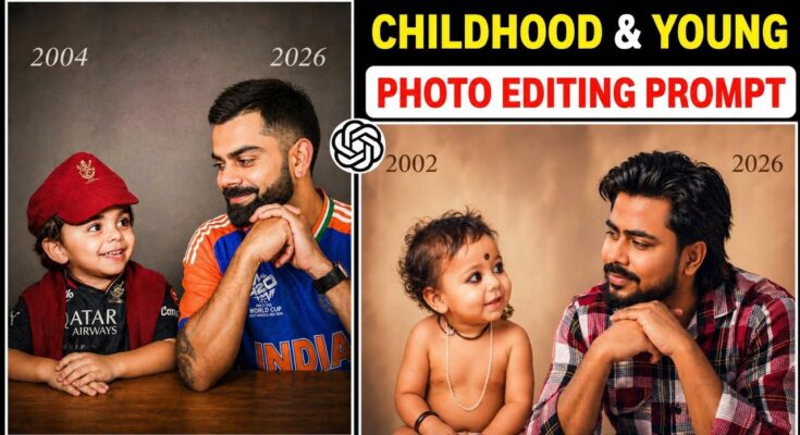 Childhood vs present Ai Photos